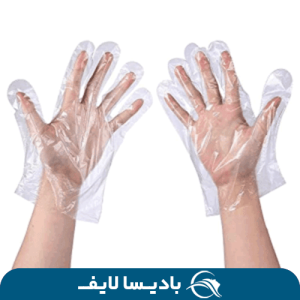 دستکش نایلونی یکبار مصرف بسته 100 عددی برای استفاده بهداشتی و راحت