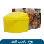 ظرف دندان مصنوعی مقاوم ضدباکتری برای نگهداری و مراقبت از دندان‌های مصنوعی.
