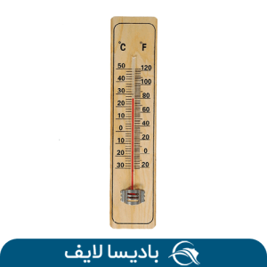 دماسنج محیط چوبی برای اندازه‌گیری دمای محیط داخلی با طراحی کلاسیک