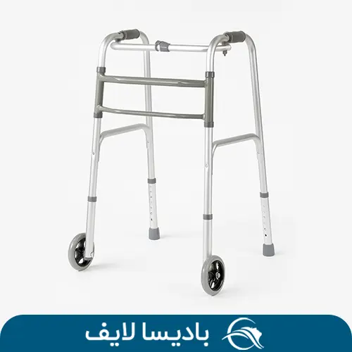 واکر تاشو آلومینیومی چرخدار بادیسا لایف خرید واکر تاشو آلومینیومی چرخدار سبک و ضدزنگ بادیسا لایف